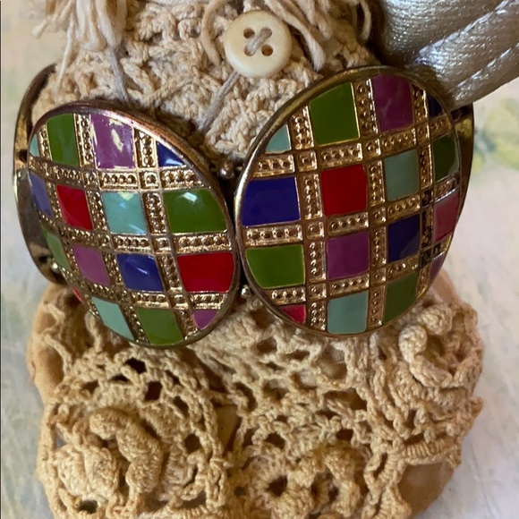 Bracelet, Colorful; Enamel; Stretch Bracelet - Picture 4 of 5